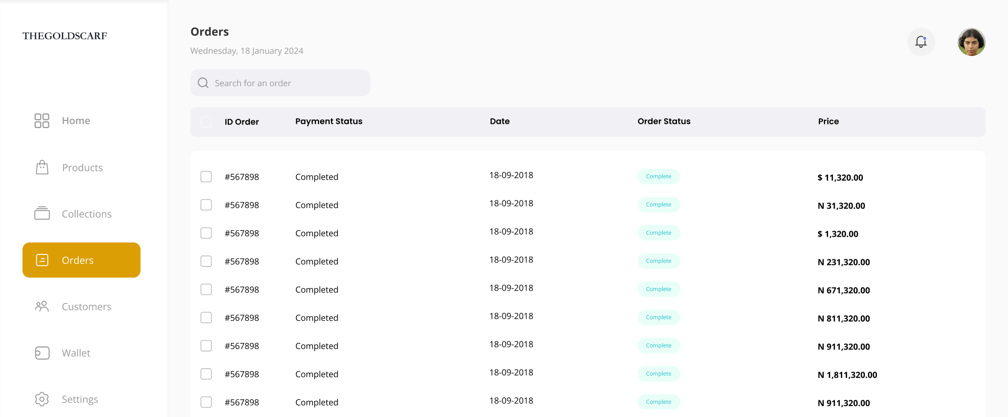 TheGoldScarf orders image